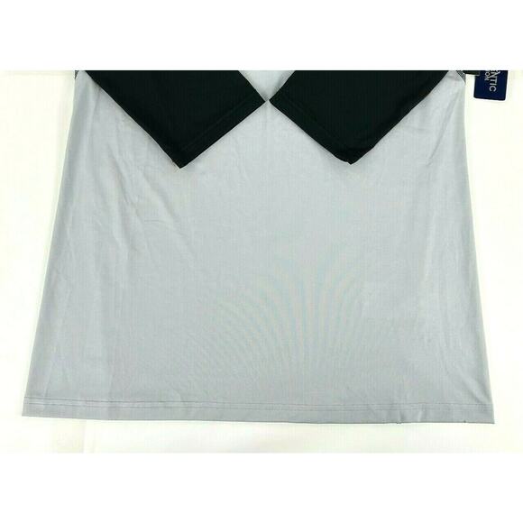 NEW NIKE Men Pro Cool Reglan ¾ Sleeve Baseball Shirt Slim Fit Gray Black Large - Picture 12 of 12